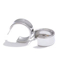 Crescent Silver Hoop Earrings